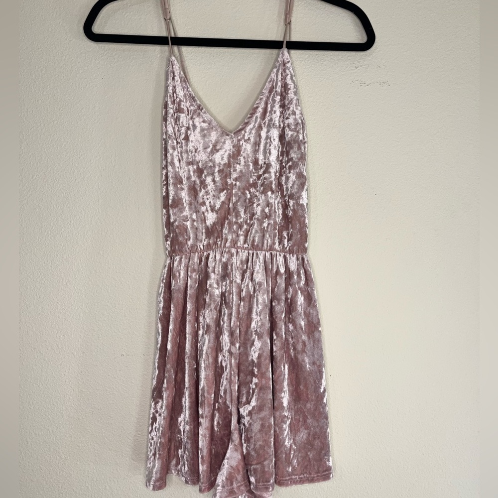 Pink Velvet Romper